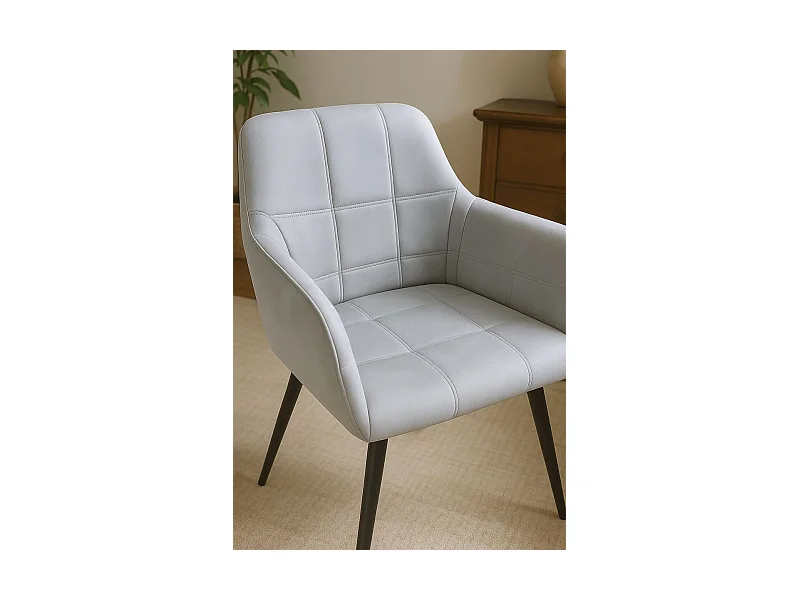 Sillas Comedor - Silla Mirova Terciopelo - Gris claro