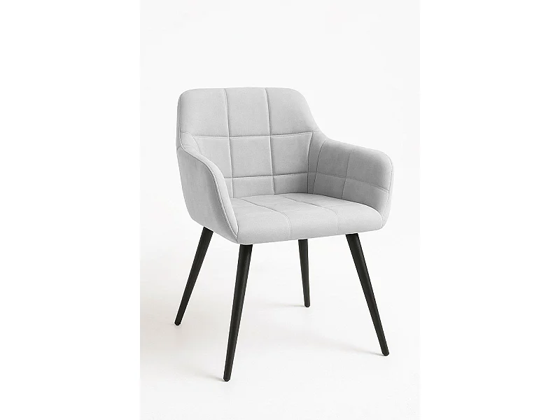 Sillas Comedor - Silla Mirova Terciopelo - Gris claro