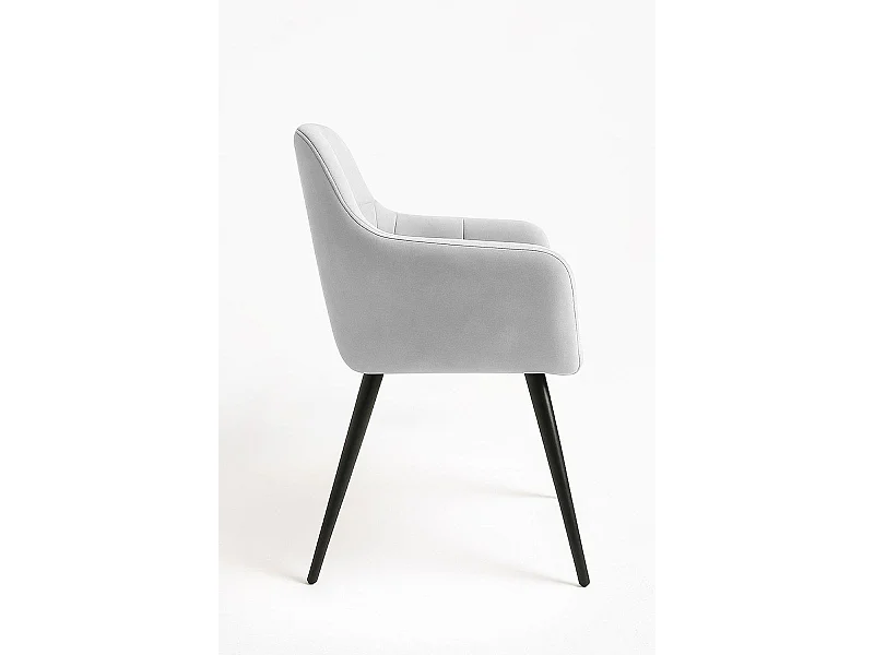 Sillas Comedor - Silla Mirova Terciopelo - Gris claro
