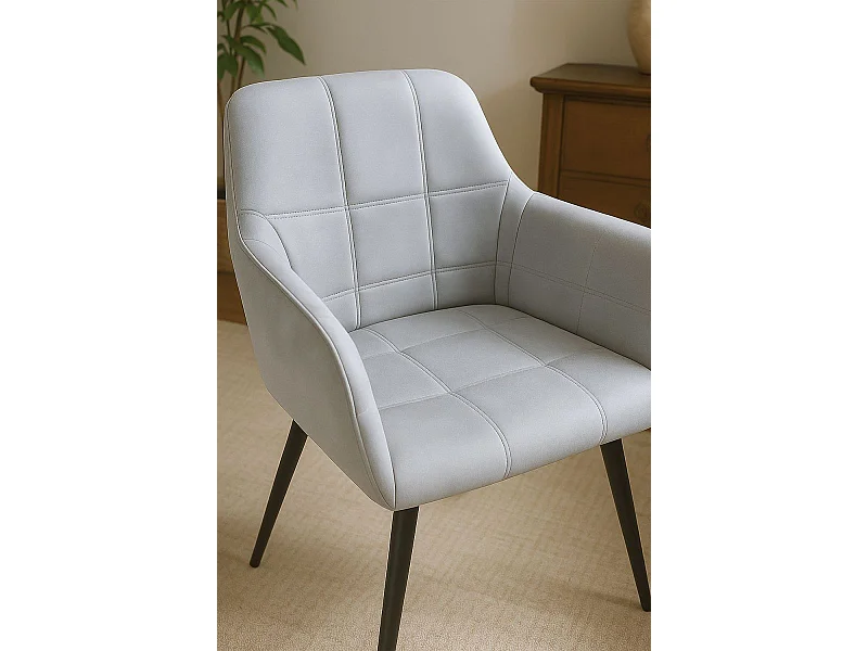 Sillas Comedor - Silla Mirova Terciopelo - Gris claro