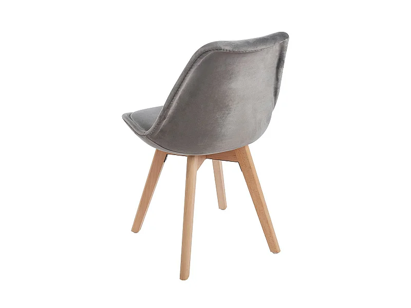 Packs Sillas Comedor - Pack 4 Sillas Synk Terciopelo - Gris oscuro