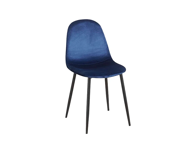 Packs Sillas Comedor - Pack 6 Sillas Teok Black Terciopelo - Azul