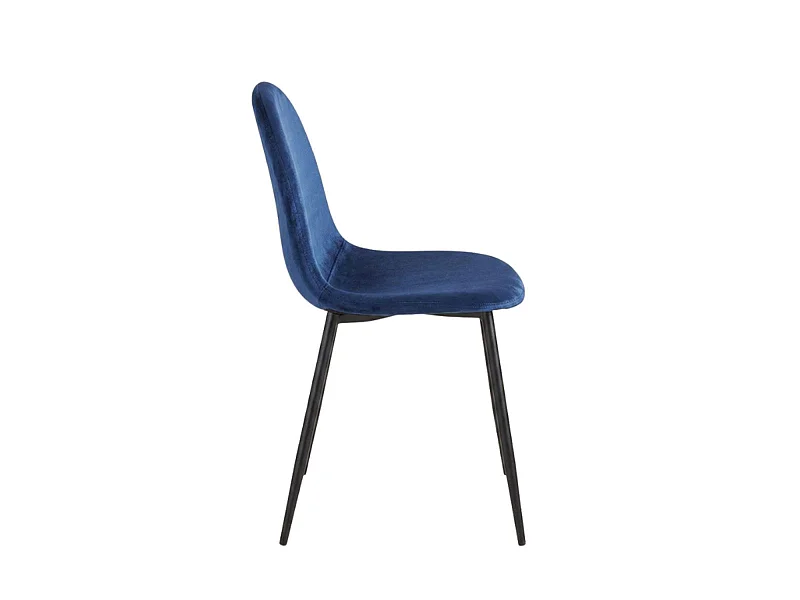 Packs Sillas Comedor - Pack 6 Sillas Teok Black Terciopelo - Azul