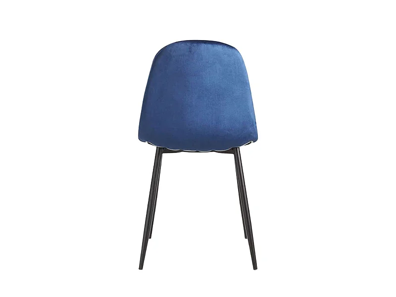 Packs Sillas Comedor - Pack 6 Sillas Teok Black Terciopelo - Azul