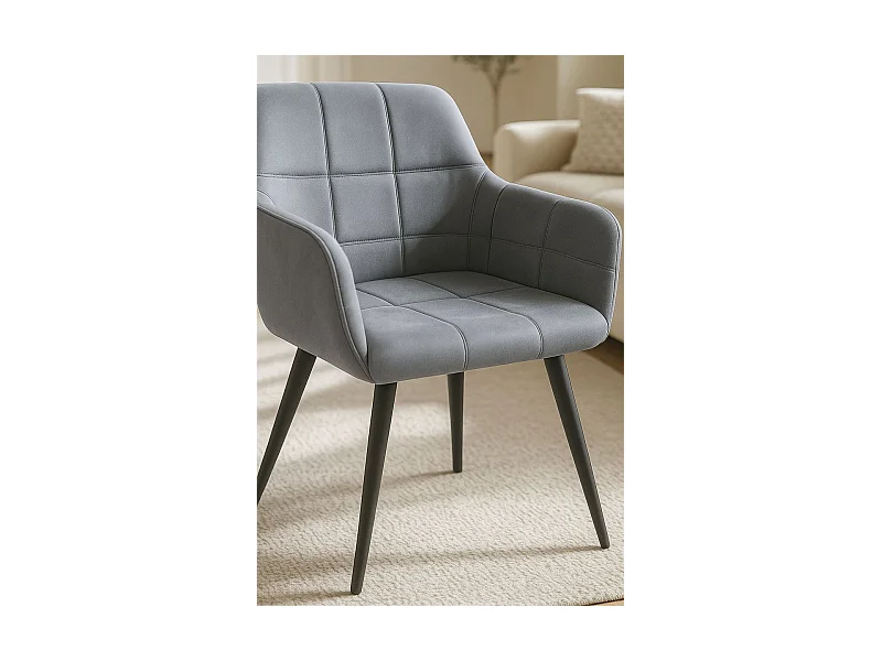 Sillas Comedor - Silla Mirova Terciopelo - Gris oscuro