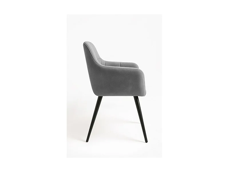 Sillas Comedor - Silla Mirova Terciopelo - Gris oscuro