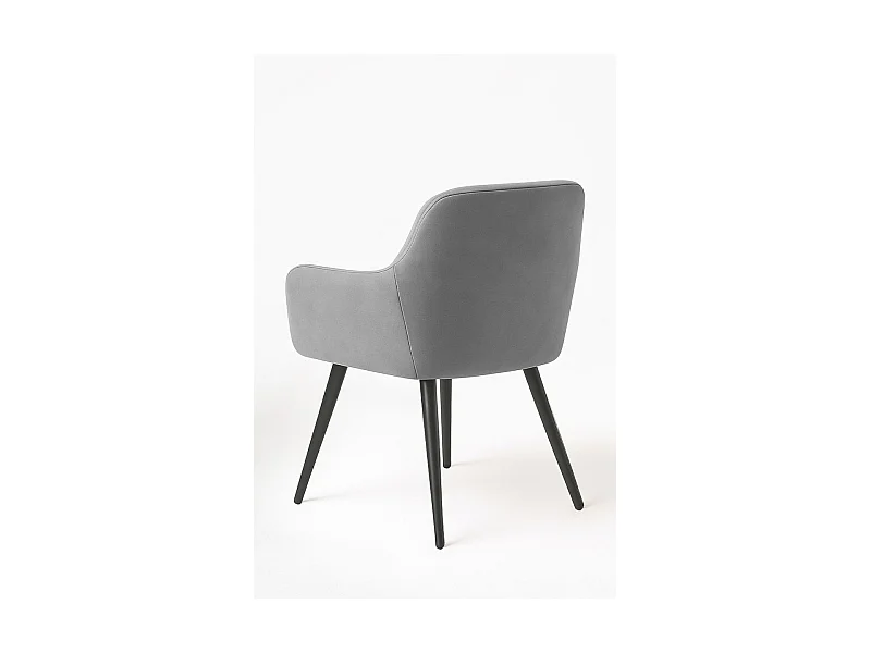 Sillas Comedor - Silla Mirova Terciopelo - Gris oscuro