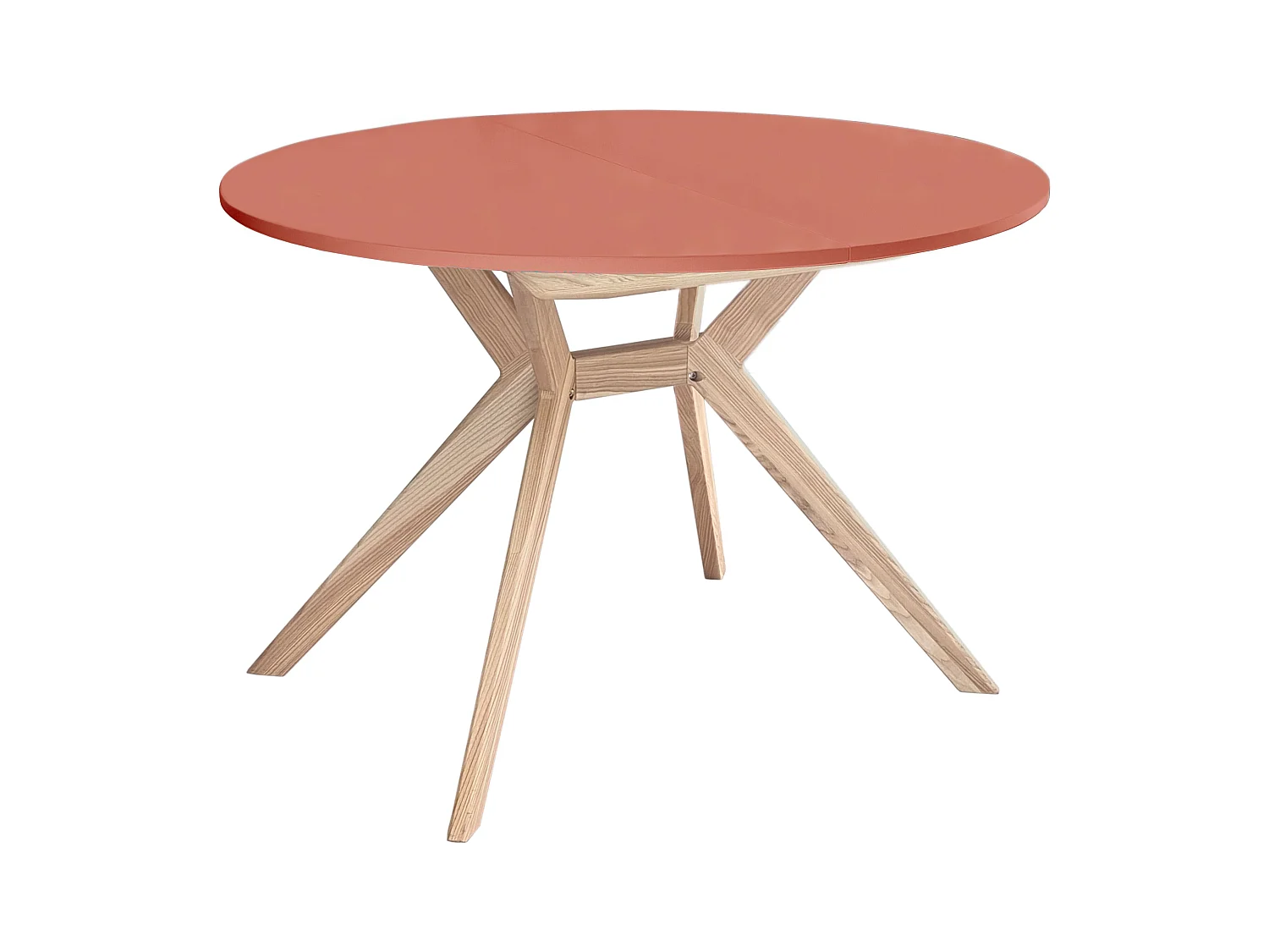 Table à manger ronde extensible 120cm Biju Vieux Rose