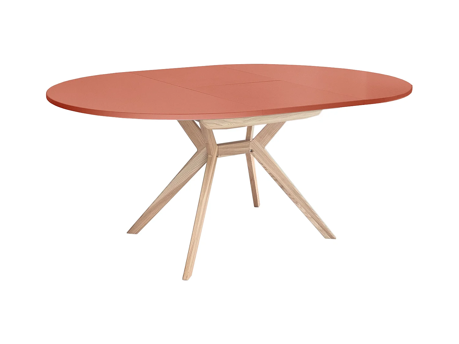 Table à manger ronde extensible 120cm Biju Vieux Rose