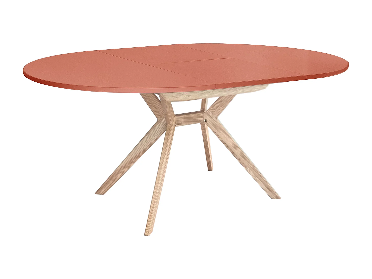 Table à manger ronde extensible 120cm Biju Vieux Rose