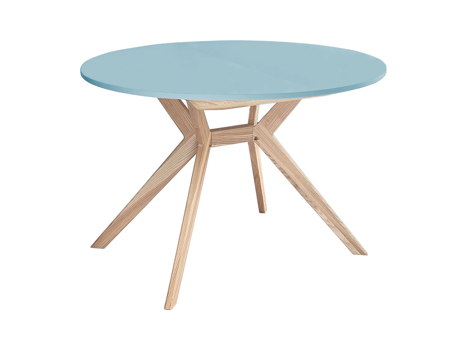 Ronde uitschuifbare eettafel 120cm Biju Poederblauw