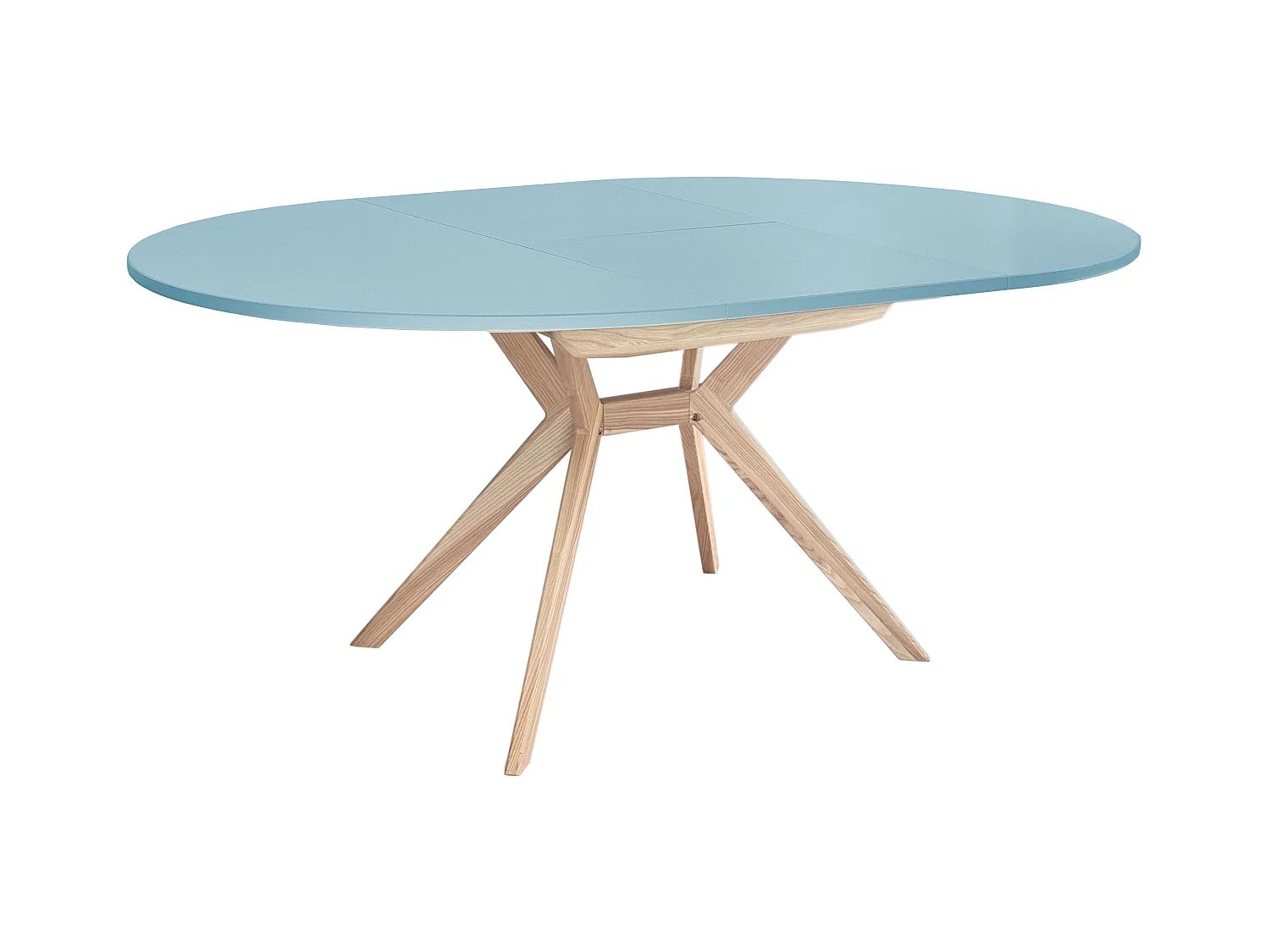 Ronde uitschuifbare eettafel 120cm Biju Poederblauw