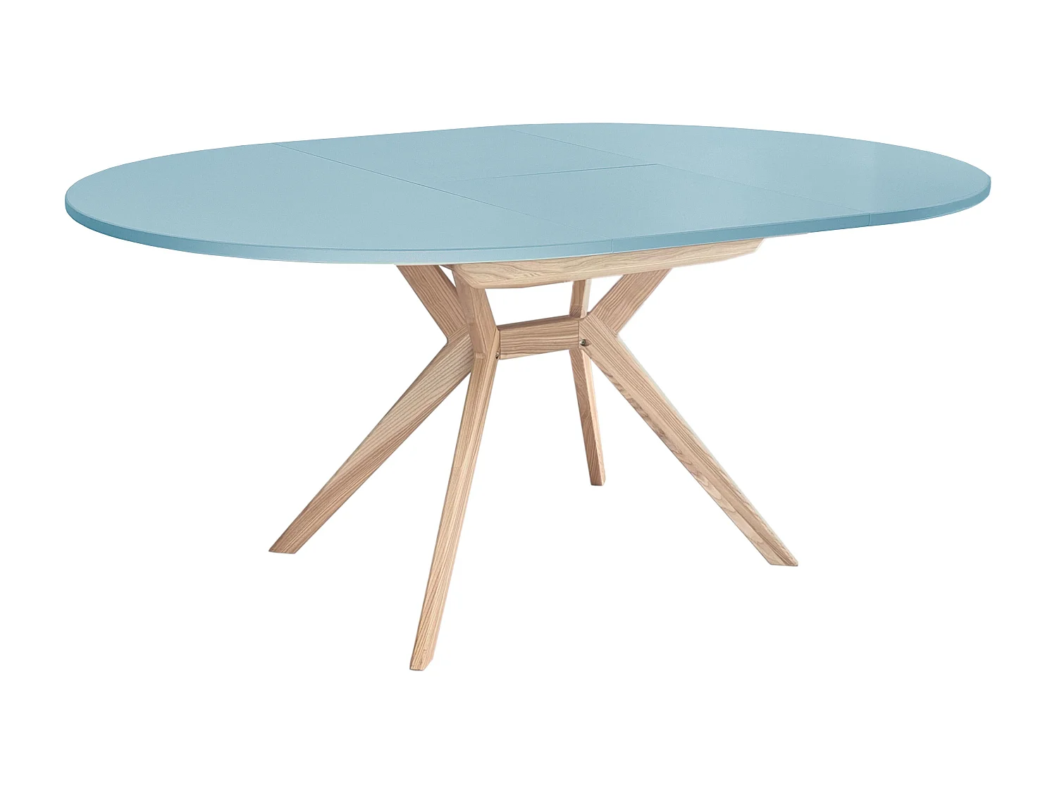 Table à manger ronde extensible 120cm Biju Bleu Doux