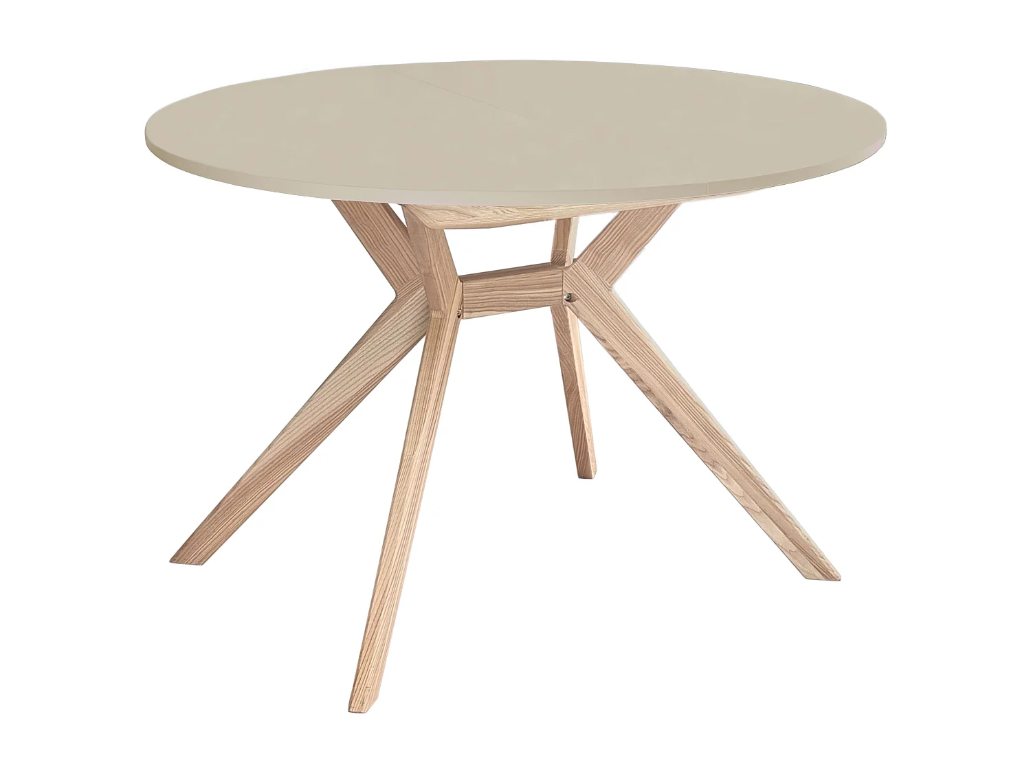 Runder ausziehbarer esstisch 110cm Biju Braun Beige