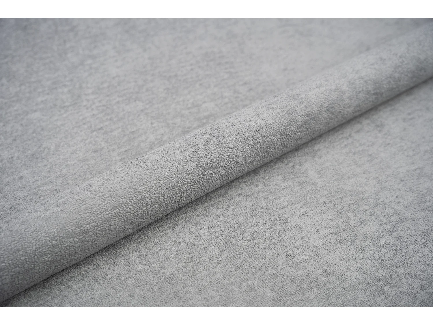 BESILIO Tapicerowane łóżko do sypialni 160x200 Zanzi - stelaż metalowy, pojemnik, ozdobna lamówka, tkanina szenil- Jasnoszary