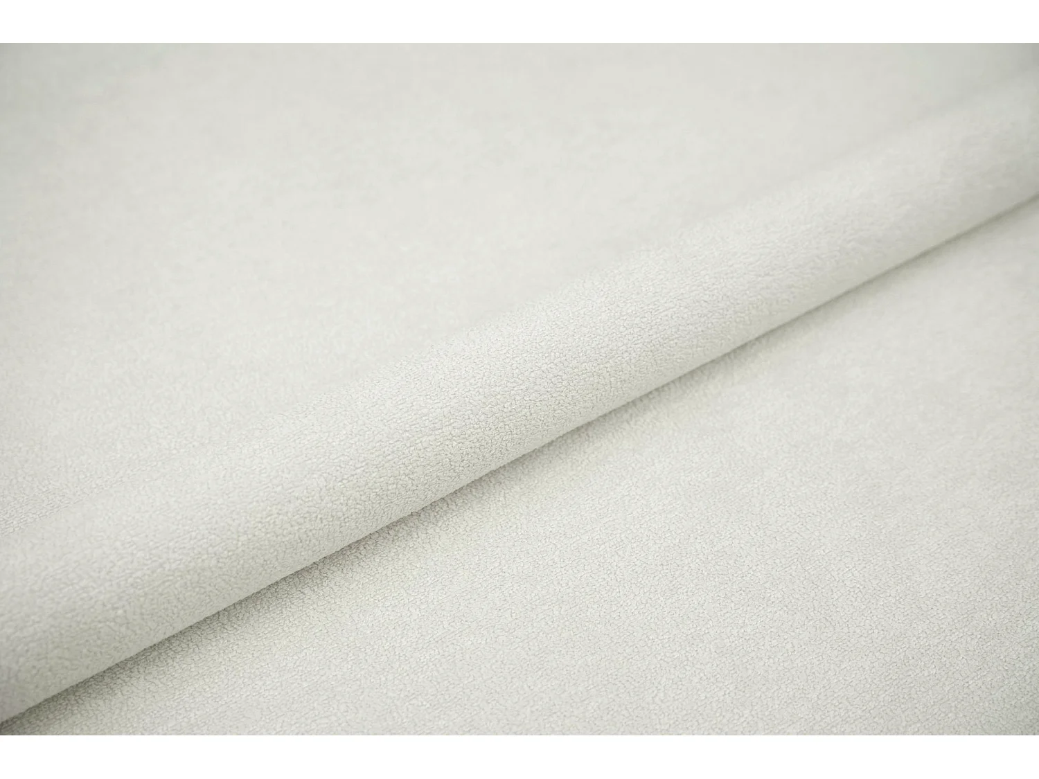 BESILIO Tapicerowane łóżko do sypialni 120x200 Zanzi - stelaż metalowy, pojemnik, ozdobna lamówka, tkanina szenil- Kremowy