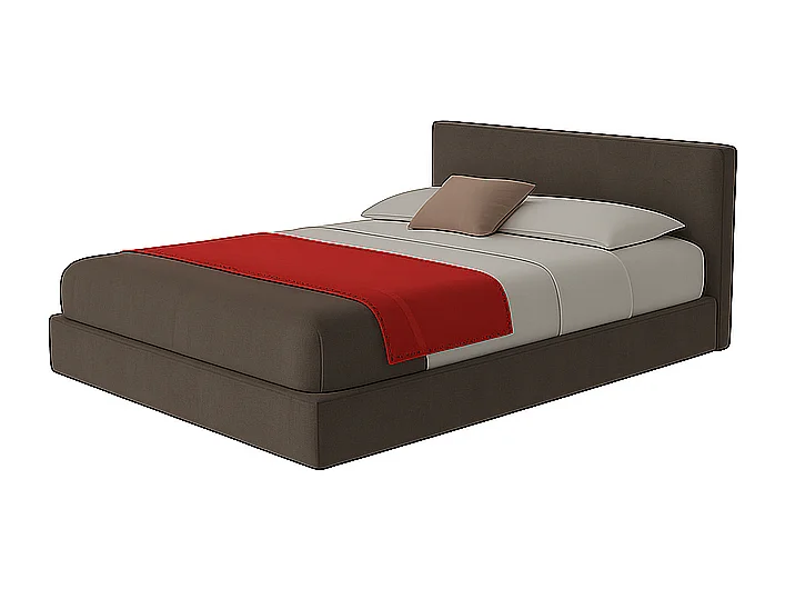 Altara,  Letto Matrimoniale Con Contenitore Rivestimento Velluto Idrorepellente Grigio Scuro (175cm X 225cm X 110cm)| Duzzle