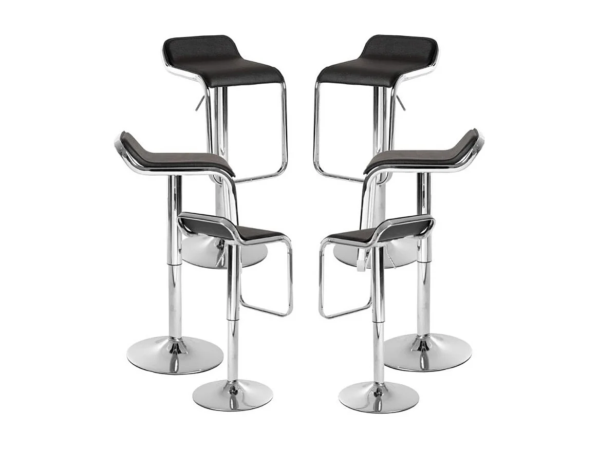 Lote de 6 Taburetes Itri - Negro