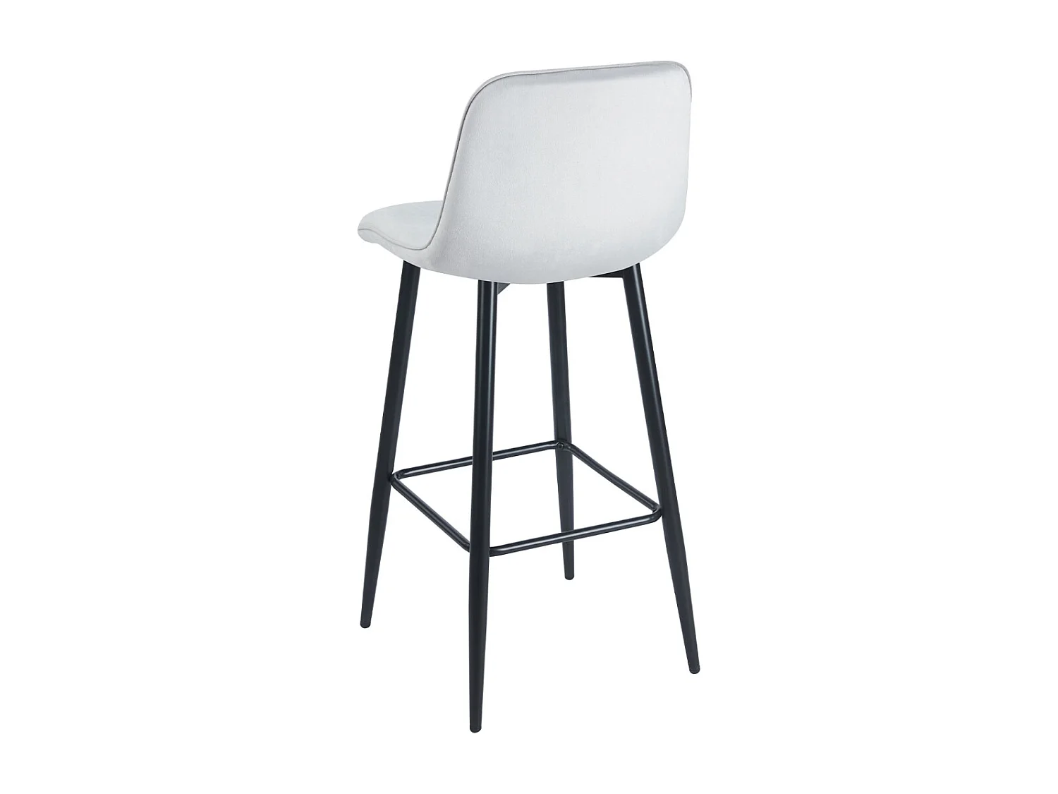 Taburetes Cocina - Taburete Coyal Black Terciopelo - Gris