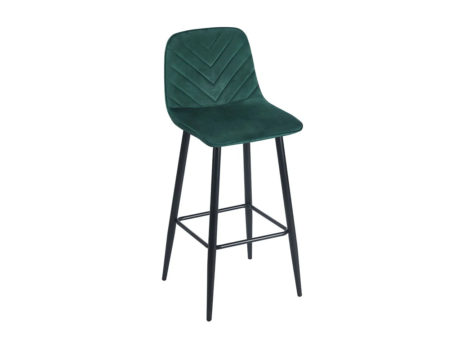 Taburetes Cocina - Taburete Coyal Black Terciopelo - Verde
