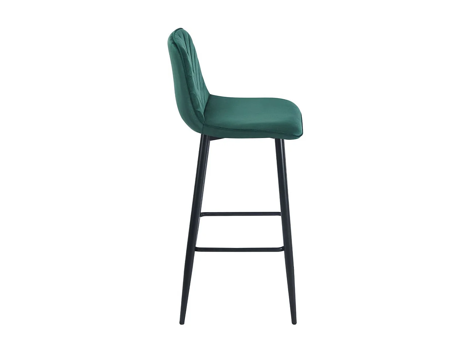 Taburetes Cocina - Taburete Coyal Black Terciopelo - Verde