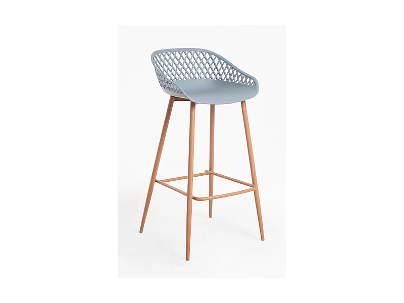 Lote de 4 Taburetes Riva - Gris claro