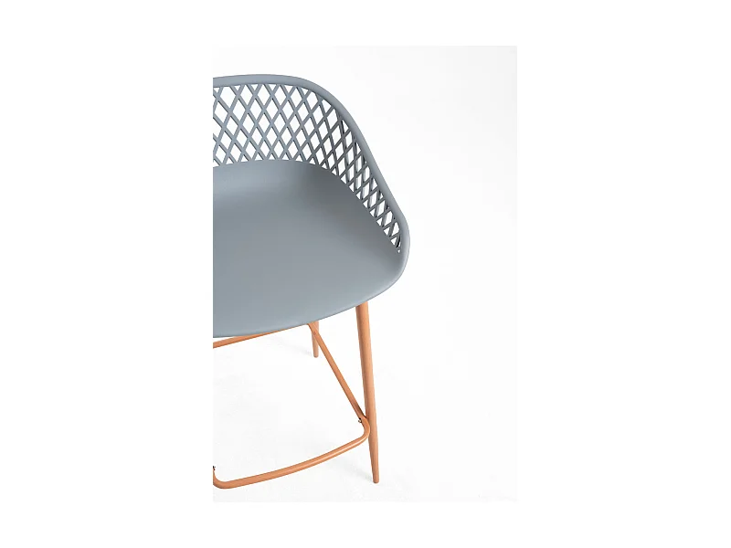 Lote de 4 Taburetes Riva - Gris claro