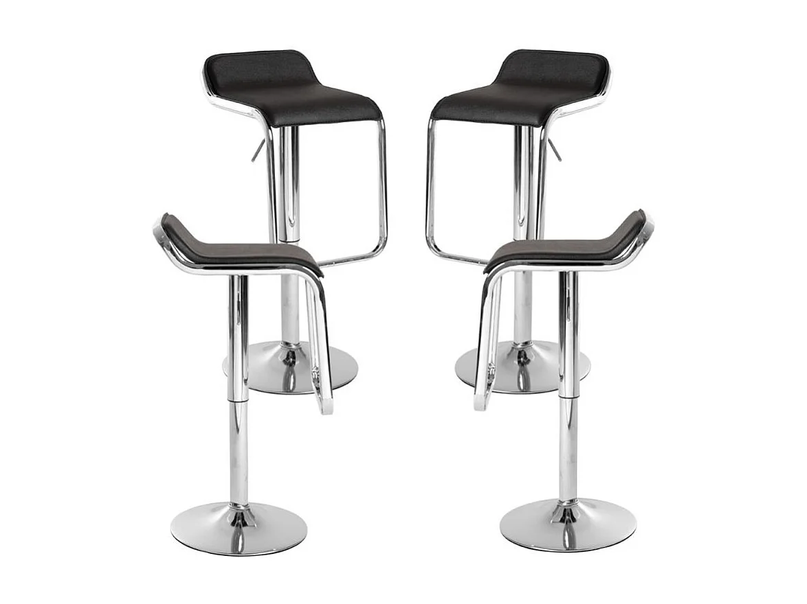 Lote de 4 Taburetes Itri - Negro