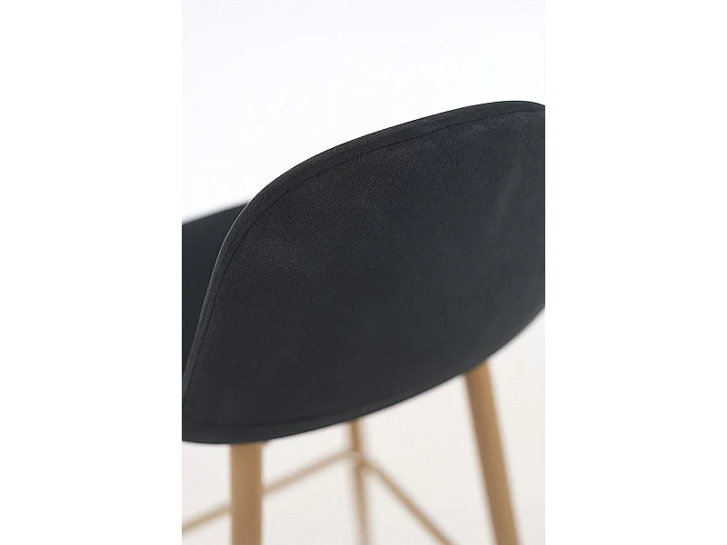 Lote de 2 Taburetes Teok Terciopelo - Negro