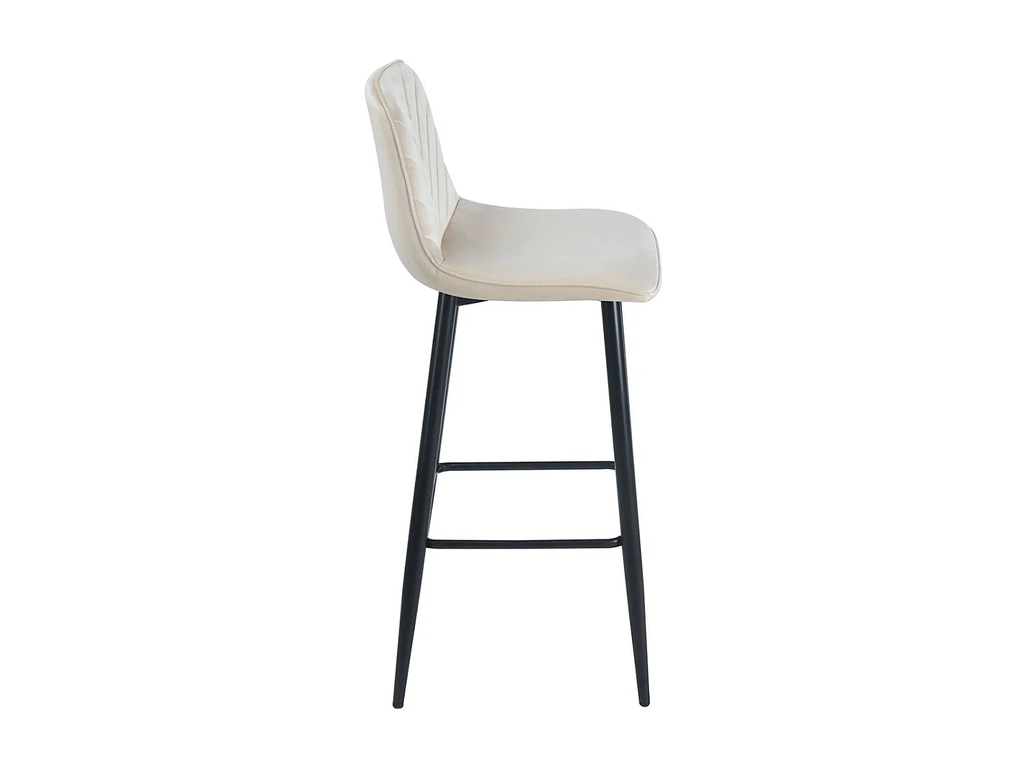 Taburetes Cocina - Taburete Coyal Black Terciopelo - Beige