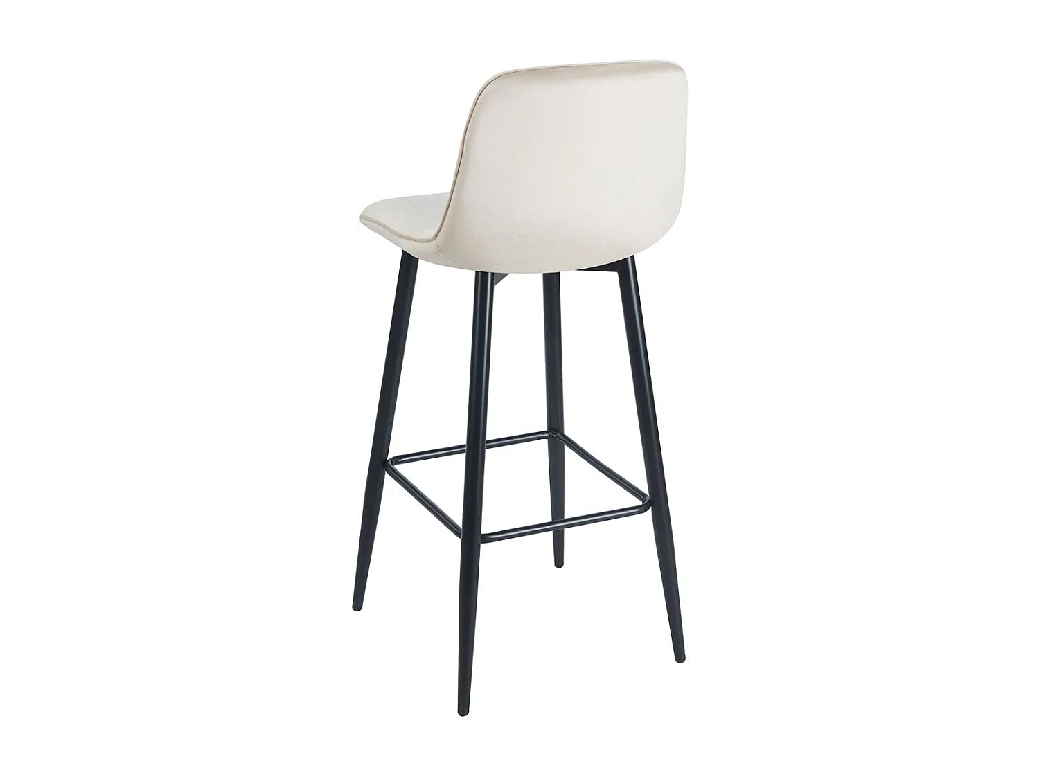 Taburetes Cocina - Taburete Coyal Black Terciopelo - Beige