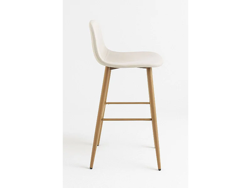 Taburetes Cocina - Taburete Teok Terciopelo - Beige