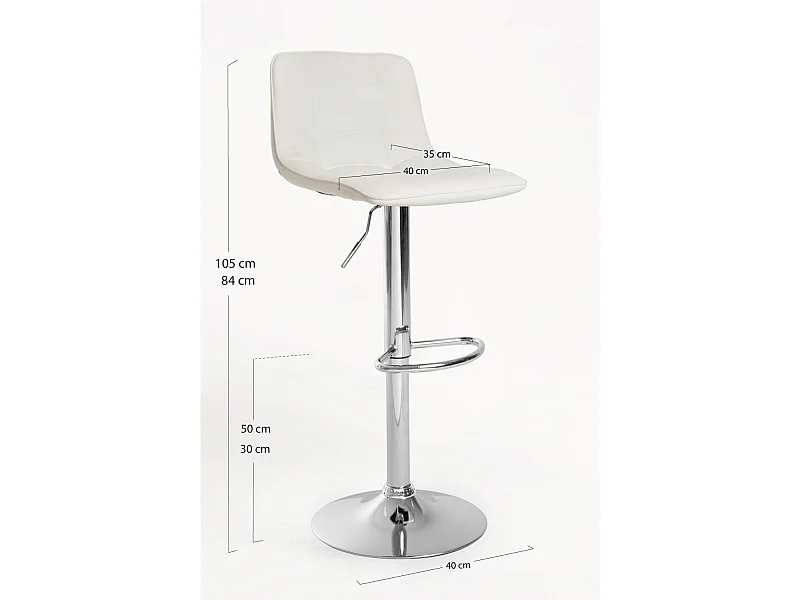 Taburetes Cocina - Taburete Linka - Blanco