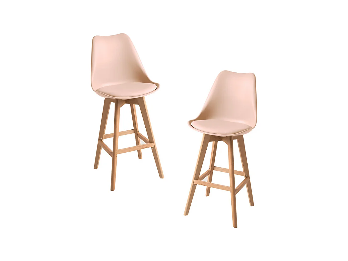 Lote de 2 Taburetes Synk - Beige