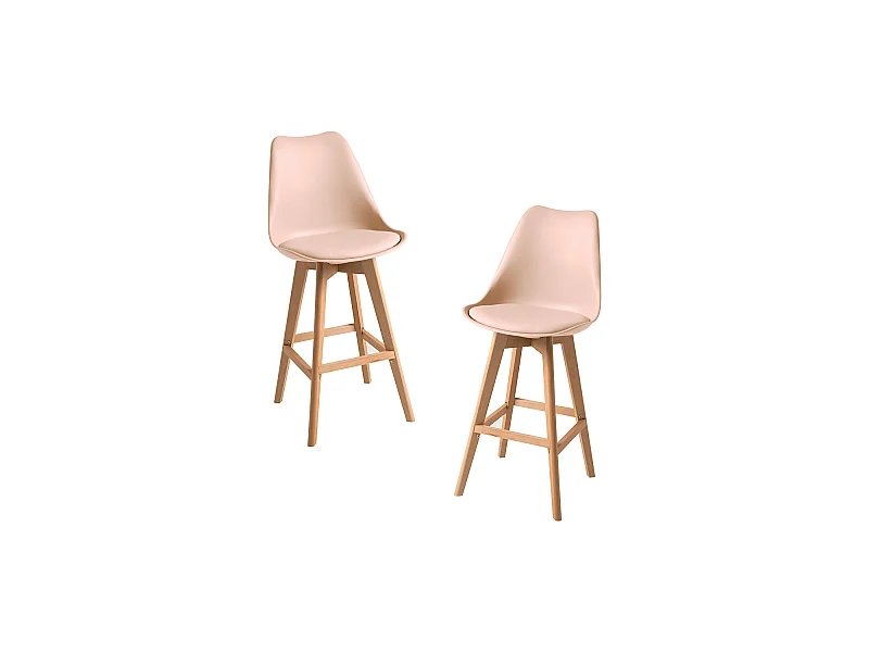 Lote de 2 Taburetes Synk - Beige