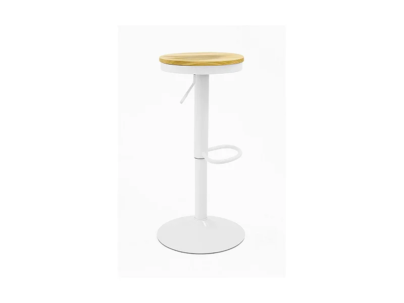 Lote de 4 Taburetes Vikin Asiento Madera - Blanco