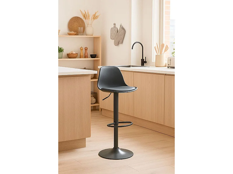 Taburetes Cocina - Taburete Tulipa Total - Gris oscuro