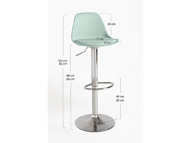 Taburetes Cocina - Taburete Tulipa - Celadón