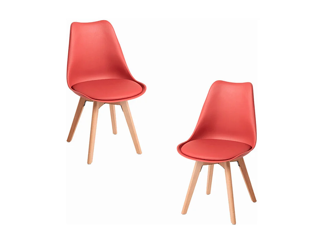 Packs Sillas Comedor - Pack 2 Sillas Synk Basic - Rojo Vino