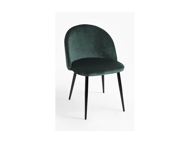 Sillas Comedor - Silla Black Vint Terciopelo - Verde
