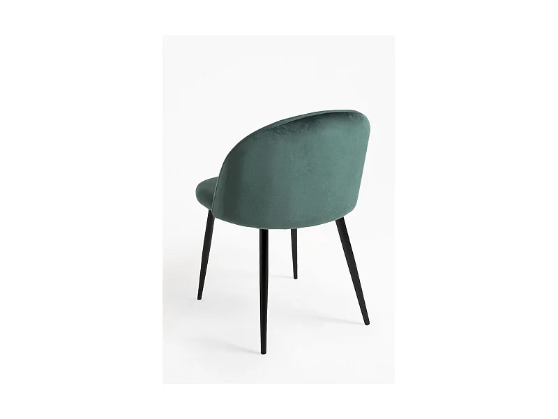 Sillas Comedor - Silla Black Vint Terciopelo - Verde