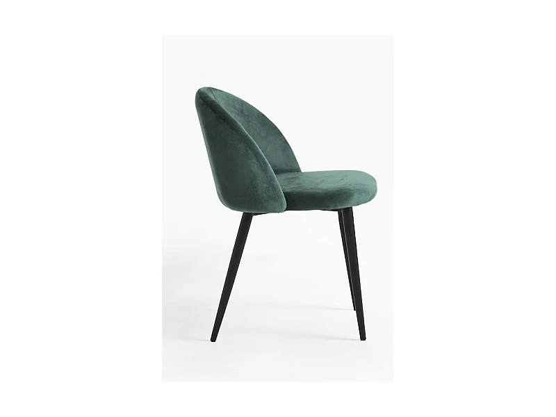 Sillas Comedor - Silla Black Vint Terciopelo - Verde