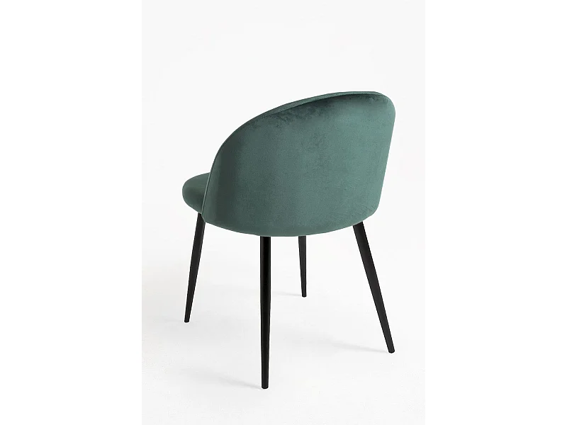 Sillas Comedor - Silla Black Vint Terciopelo - Verde