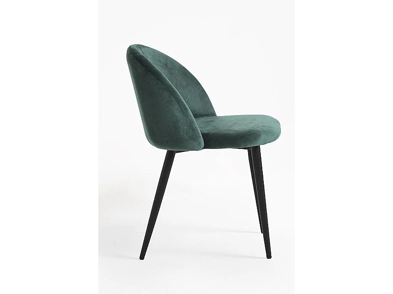 Sillas Comedor - Silla Black Vint Terciopelo - Verde