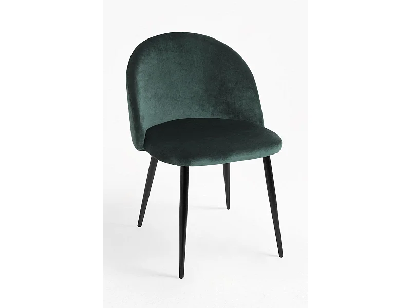 Sillas Comedor - Silla Black Vint Terciopelo - Verde
