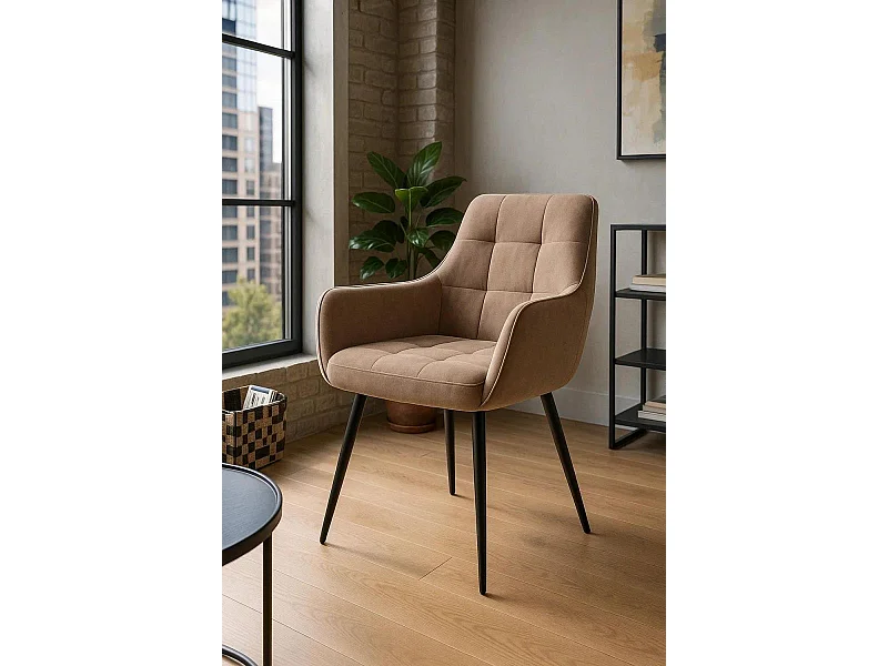 Sillas Comedor - Silla Buret Tela - Beige