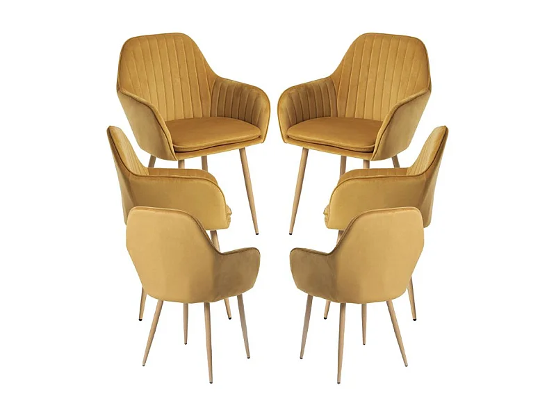 Packs Sillas Comedor - Pack 6 Sillas Chic - Mostaza