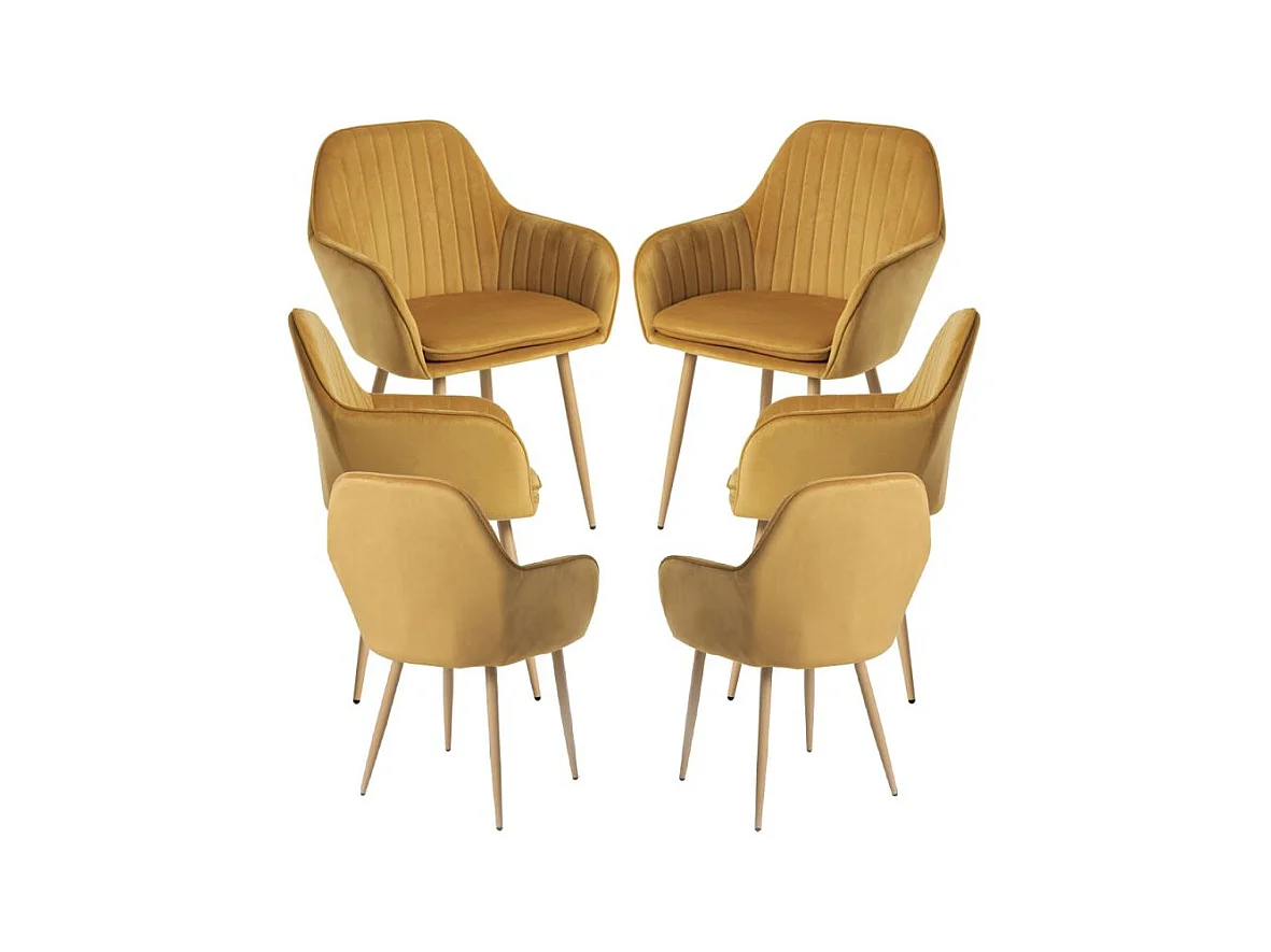 Packs Sillas Comedor - Pack 6 Sillas Chic - Mostaza