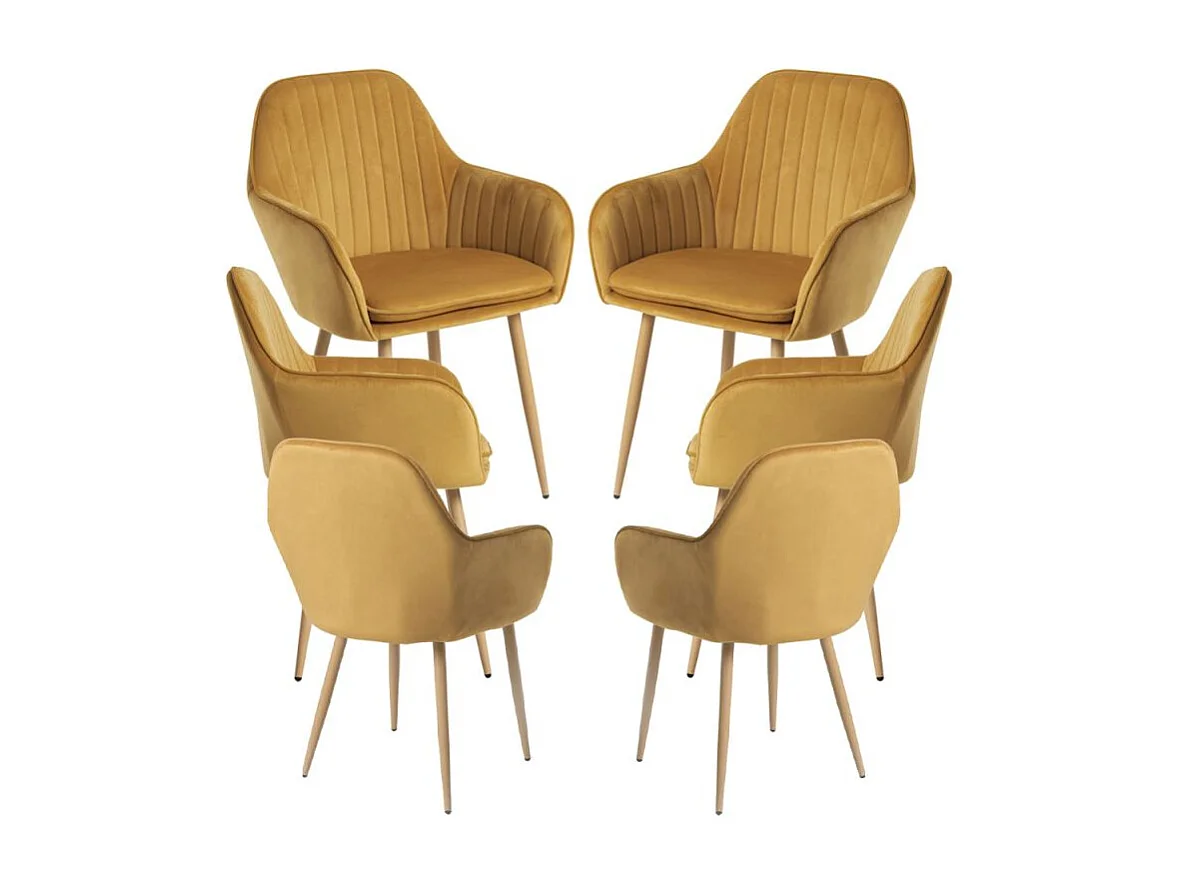 Packs Sillas Comedor - Pack 6 Sillas Chic - Mostaza