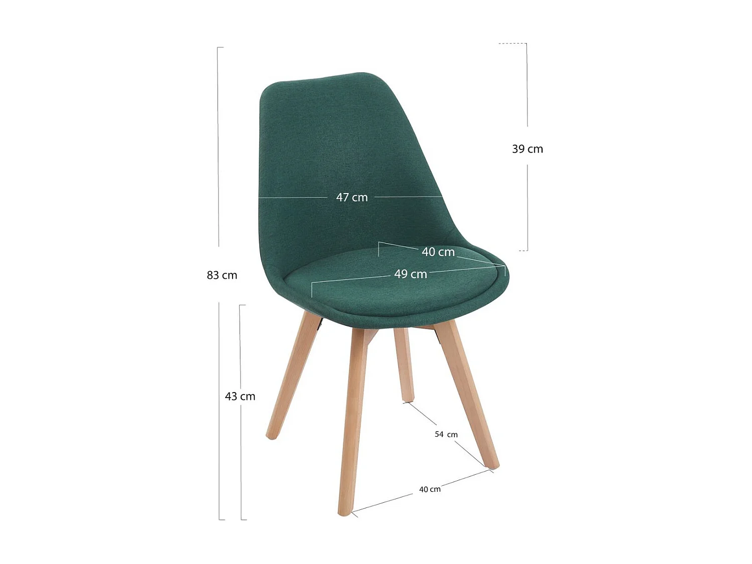 Sillas Comedor - Silla Synk Tela - Verde